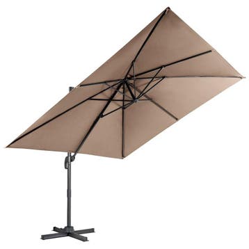2dekans | Coast Zweefparasol - Kantelbaar - 300 x 300 x 273, Ophalen of Verzenden, Zo goed als nieuw