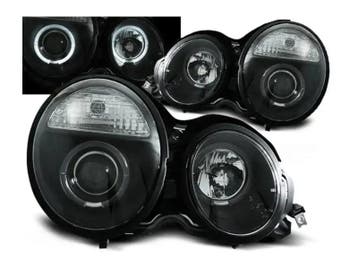 Angel Eyes koplampen Black geschikt voor Mercedes E-klasse, Verzenden, Nieuw, Mercedes-Benz