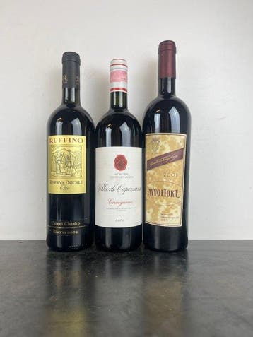 2004 Ruffino, 2001 Bonacossi, 2001 Avvoltore - Toscane - 3, Nieuw