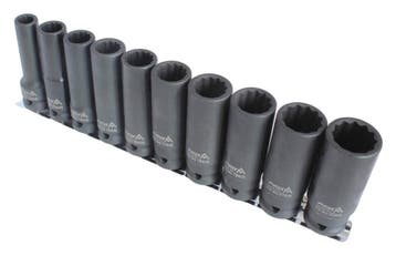 Krachtdoppenset - 10-delig - 1/2 Aansluiting - 10 Tot 22 Mm, Auto-onderdelen, Ophalen of Verzenden, Nieuw