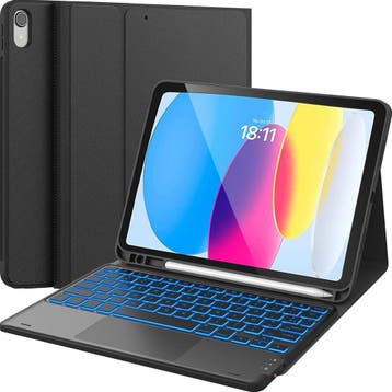 Earto iPad 10 Keyboard Case | Bluetooth - Tweedekansje OP=OP, 11 inch, Nieuw, Bescherming voor- en achterkant, Ophalen of Verzenden