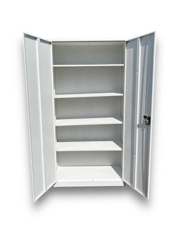 Klapdeurkast XXL (staal) Wit (200x100x40) - Nieuw In Doos, Verzenden, Nieuw, 50 tot 100 cm, Metaal
