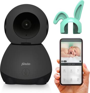 Alecto Wifi Babyfoon met Camera en App - Beweegbaar - Zwart, Verzenden, Zo goed als nieuw