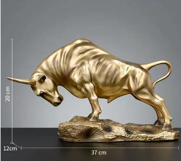 Bureau Decoratie Golden Bull – Symbool van Succes en Welvaar, Verzenden, Nieuw in verpakking
