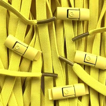 Elastische veters - Geel • 120  cm x 8 mm, Ophalen of Verzenden, Nieuw