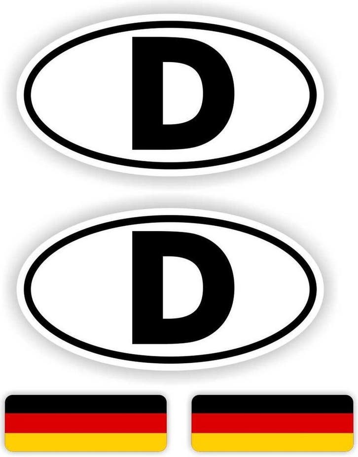 D, Duitsland auto sticker set. (1011.61), Auto diversen, Autostickers, Verzenden