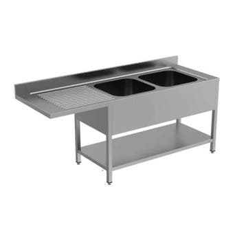 Unninox | 120x70x(h)85 Spoeltafel Met Vaatwasser Ruimte Rech, Ophalen of Verzenden, Nieuw in verpakking