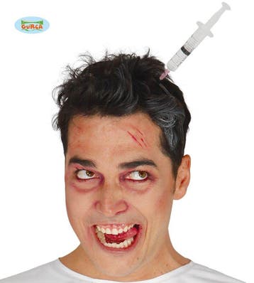 Diadeem met injectiespuit, Verzenden, Nieuw, Feestartikel