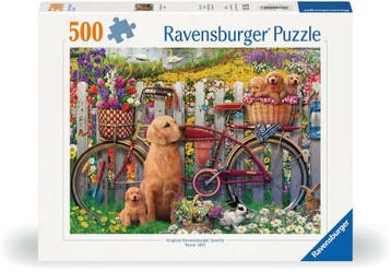 Schattige honden in de tuin Puzzel (500 stukjes) |, Verzenden, Nieuw