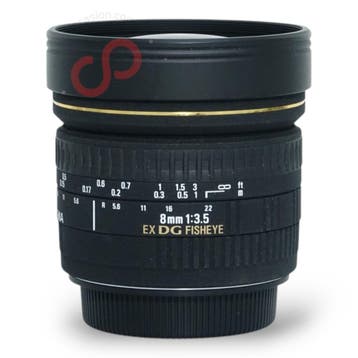 Sigma 8mm 3.5 DG EX Fisheye (Canon EF) nr. 3446, Audio, Tv en Foto, Ophalen of Verzenden, Zo goed als nieuw
