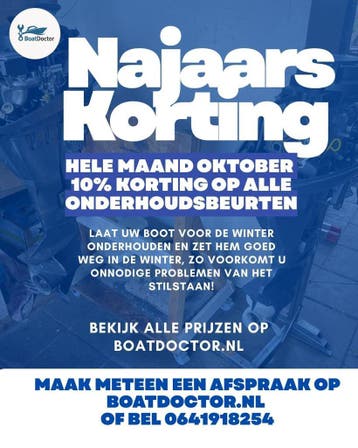 Najaarskorting bij BoatDoctor!, Nieuw