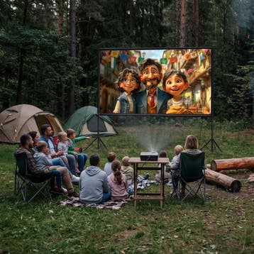 Beamerdoek Cinema met inklapbare statieven, 16:9, 4K, HD, Verzenden, Nieuw