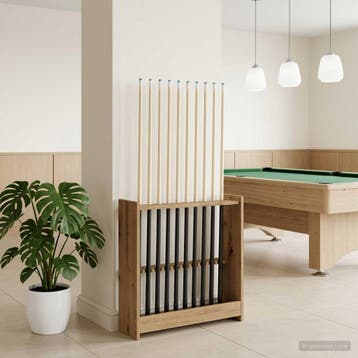 vidaXL Biljartkeu standaard Bewerkt hout 60 x 20 x 57 cm, Sport en Fitness, Verzenden, Nieuw