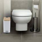 Pedaalemmer 5L wit bamboe | Nieuw | Scherpe Prijs, Huis en Inrichting, Woonaccessoires | Prullenbakken, Met pedaal, Nieuw, Ophalen of Verzenden