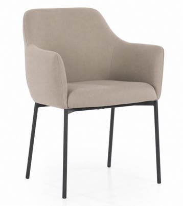 Stoel Paul - Taupe Linea - 95887 - eetkamerstoelen - Taupe, Nieuw, Overige materialen