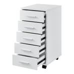 Kantoorkast ladekast op wielen 63x33x38 cm wit, Zakelijke goederen, Kantoor en Winkelinrichting | Kantoormeubilair en Inrichting