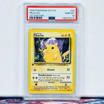 Pokémon Graded card - PIKACHU #58 1EDITION - Pokémon - PSA, Nieuw