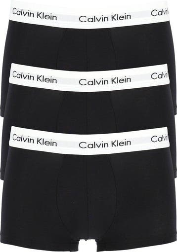 Calvin Klein - Maat M - 3-Pack Heren Low Rise Trunks - Zwart, Verzenden