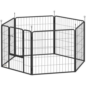 Puppyren 80 Cm Hoog, 6-Delig. DIY Hondenren Met Deur, Vrijlo, Verzenden, Nieuw