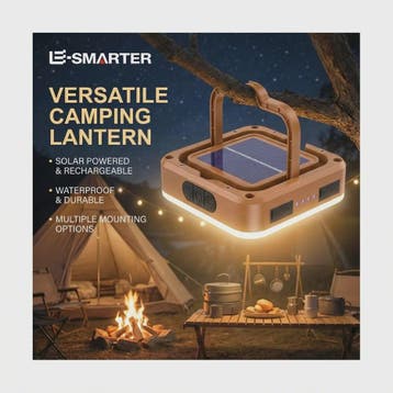 Draagbare Oplaadbare Solar Campinglamp met Powerbank Functie, Verzenden, Nieuw