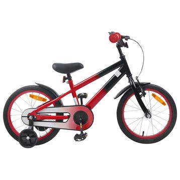 vidaXL Kinderfiets 16 Inch voor 4-6 jaar oud Rood Zwart, Verzenden, Nieuw