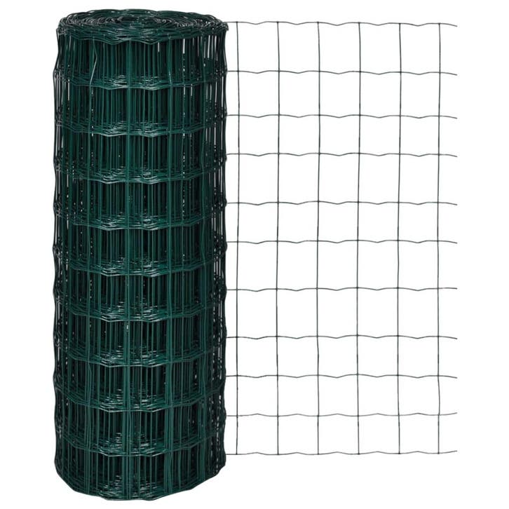 vidaXL Euro hek 10x1,0 m staal groen, Tuin en Terras, Schuttingen, Nieuw, IJzer, 1 tot 2 meter, Verzenden