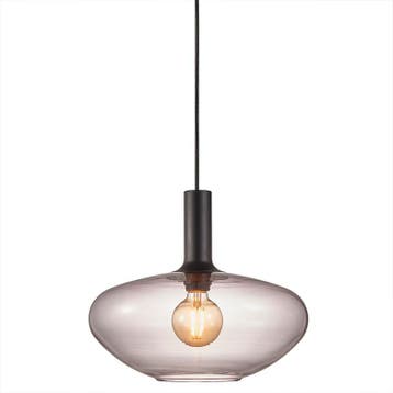 Zwarte hanglamp design, Alton, Ophalen of Verzenden, Nieuw, Glas, Design