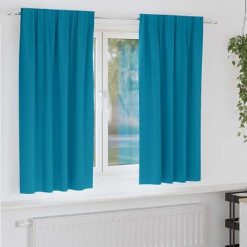 vidaXL Zwart-out Gordijnen met Ringen 2 st Turquoise 175 x, Huis en Inrichting, Verzenden, Nieuw