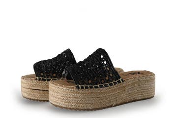Xti Sandalen in maat 38 Zwart, Zwart, Sandalen of Muiltjes, Zo goed als nieuw, Xti