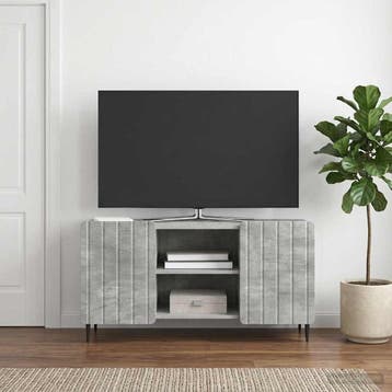vidaXL TV-kast 102 x 34,5 x 52 cm Betongrijs Bewerkt hout, Minder dan 50 cm, Verzenden, Nieuw, Minder dan 100 cm
