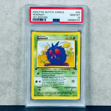 Pokémon Graded card - VENONAT #63 1ST EDITION - Pokémon -, Nieuw