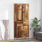 vidaXL buffetkast met lade 2 pcs Oudhout Bewerkt hout, Minder dan 50 cm, Verzenden, Nieuw, Minder dan 100 cm