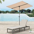 [pro.tec] Parasol 360° Carsoli 120-200x180x130 cm zandkleuri, Verzenden, Nieuw