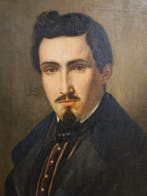Escuela Inglesa (XIX) - NO RESERVE - Retrato de caballero