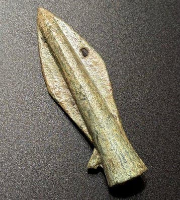 Oud-Grieks, Hellenistisch Brons Pijlpunt met sokkel,