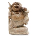 Handgesneden Boeddhabeeld Bali – Whitewash – 30 cm, Huis en Inrichting, Verzenden, Nieuw