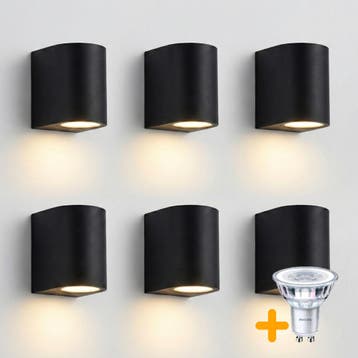 6 Stuks | Wandlamp / muurlamp / buitenlamp | Incl. 6x, Ophalen of Verzenden, Nieuw