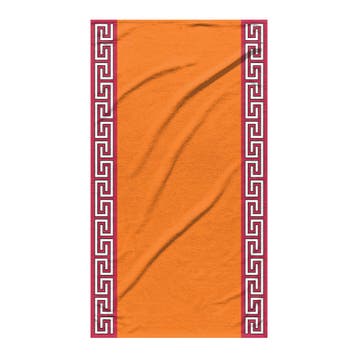 Strandlaken Mykonos Orange 100x180 cm, Verzenden, Nieuw, Oranje