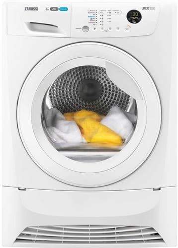 Zanussi ZDH8353W - Warmtepompdroger - 8 kg - 66 dB -, Ophalen of Verzenden, Zo goed als nieuw, Voorlader, 85 tot 90 cm