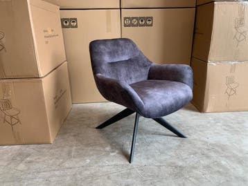Veiling - Fauteuil Las 360 (2 stuks) Draaibaar - Velours - A, Nieuw