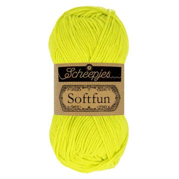 Scheepjes Softfun - 2641 Citrus Lime - Haakgaren / Breigaren, Ophalen of Verzenden, Nieuw, Breien of Haken, Wol of Garen