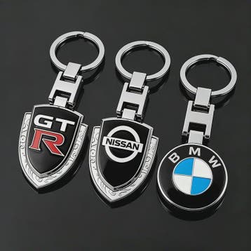 Exclusieve Metalen Autosleutelhanger met Nissan of BMW Logo, Motoren, Verzenden, Nieuw