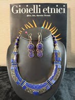 wit metaal argent - Parure - ketting + oorbellen