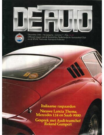 1984 DE AUTO MAGAZINE 07 NEDERLANDS, Nieuw, Author