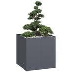 vidaXL Plantenbak 80x80x80 cm staal antracietkleurig, Verzenden, Nieuw, Metaal