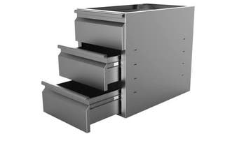 Ladenblok | UNNINOX Werktafels (700mm) | RVS | 3 Laden |, Verzenden, Nieuw in verpakking