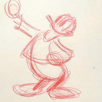 Donald Duck : Originele animatie ruwe productietekening -, Nieuw