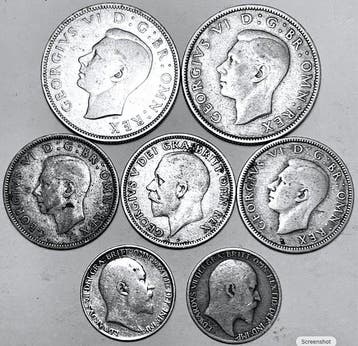 Verenigd Koninkrijk. Edward VII, George V & George VI., Postzegels en Munten, Munten | Europa | Niet-Euromunten