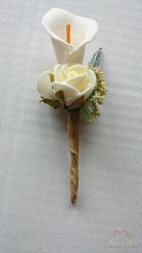 Corsage Calla Creme/Zand CCC222 Maatwerk corsage, Ophalen of Verzenden, Nieuw