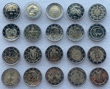 Europa. 2 Euro 2004/2018 (20 coins) (Zonder minimumprijs), Postzegels en Munten